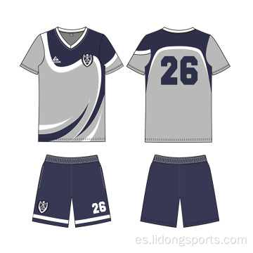 Juego de uniformes de equipo de fútbol de poliéster hecho a medida